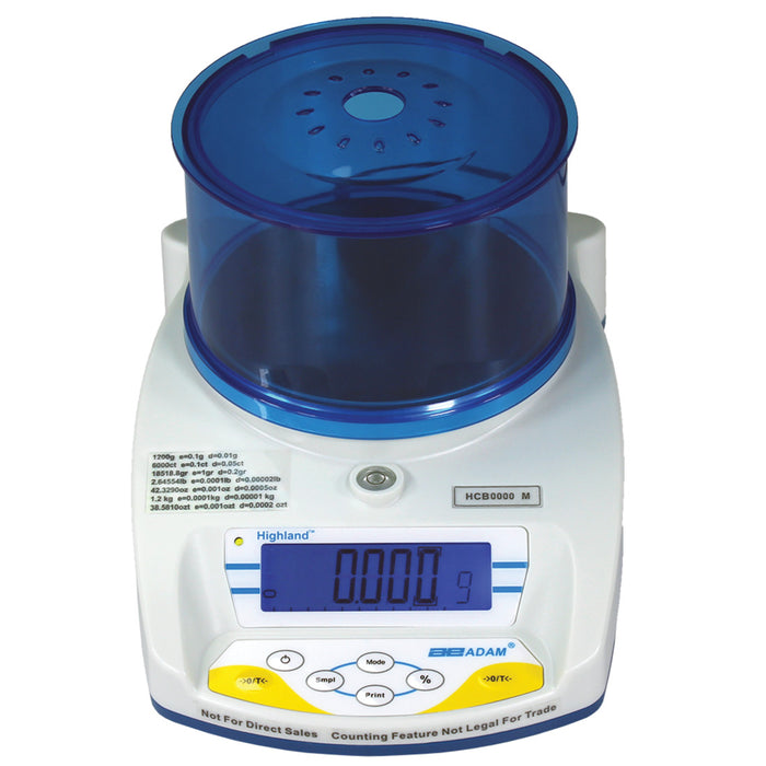 Adam Equipment HCB 1202aM - Highland Approved Portable Precision Balance -  1200g, d=0.01g e=0.1g